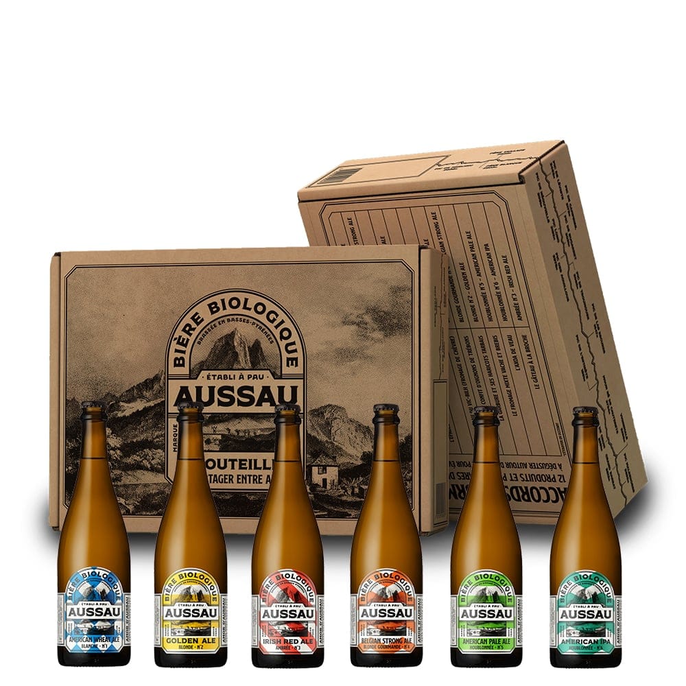 Coffret cadeat Aussau 6x75 cl - Bière artisanale biologique